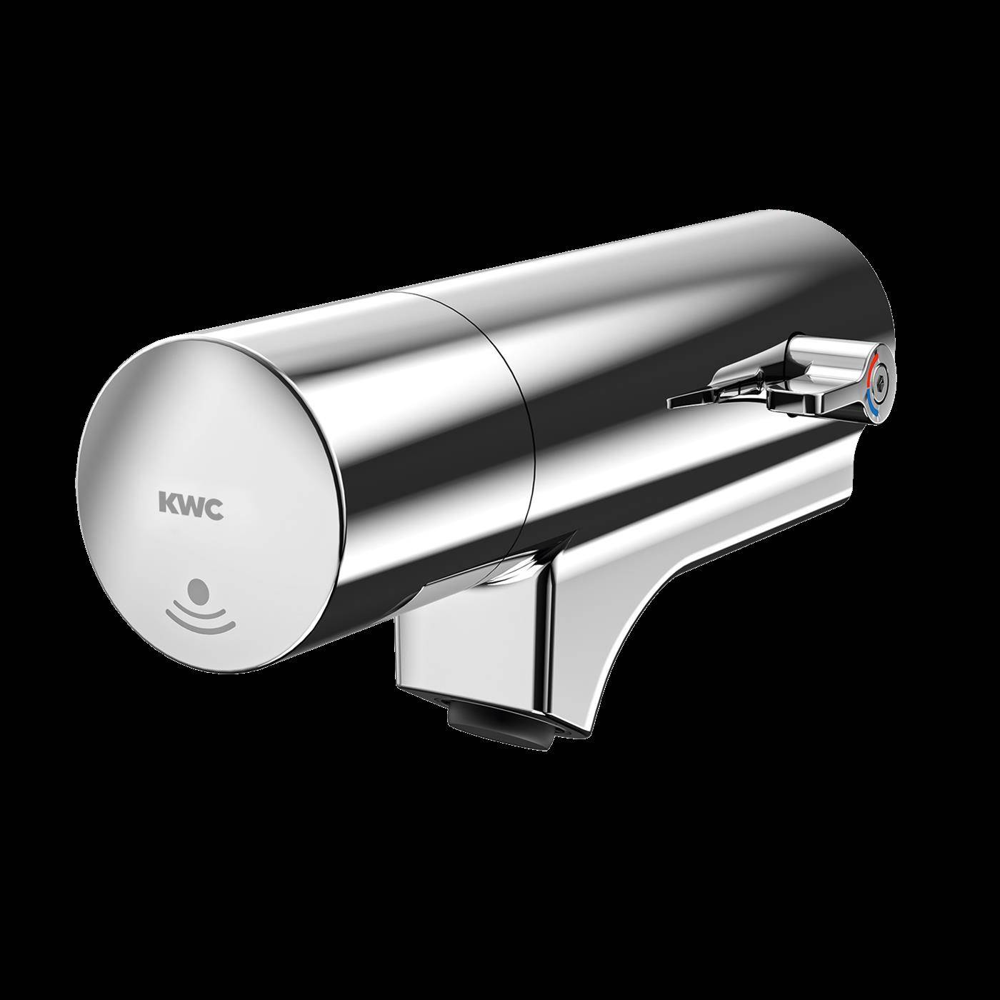 KWC Wandbatterie, F5, Elek, Schrägausl, Mischer, für. Armatureneinh./w.-mont, Net