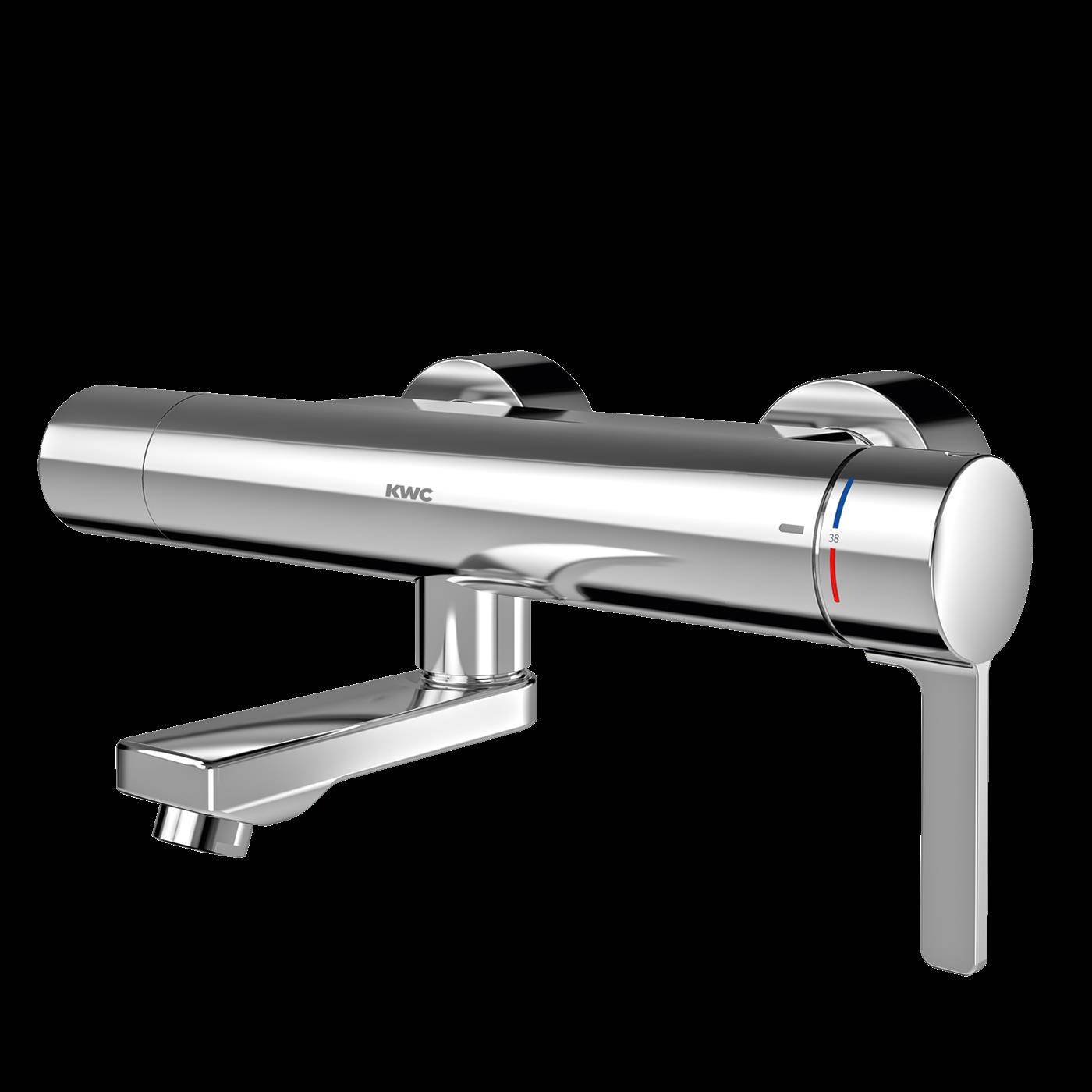 KWC Thermostat-wandbatterie, F5, EHM, Schwenkauslauf, 155 mm, Hygieneeinheit