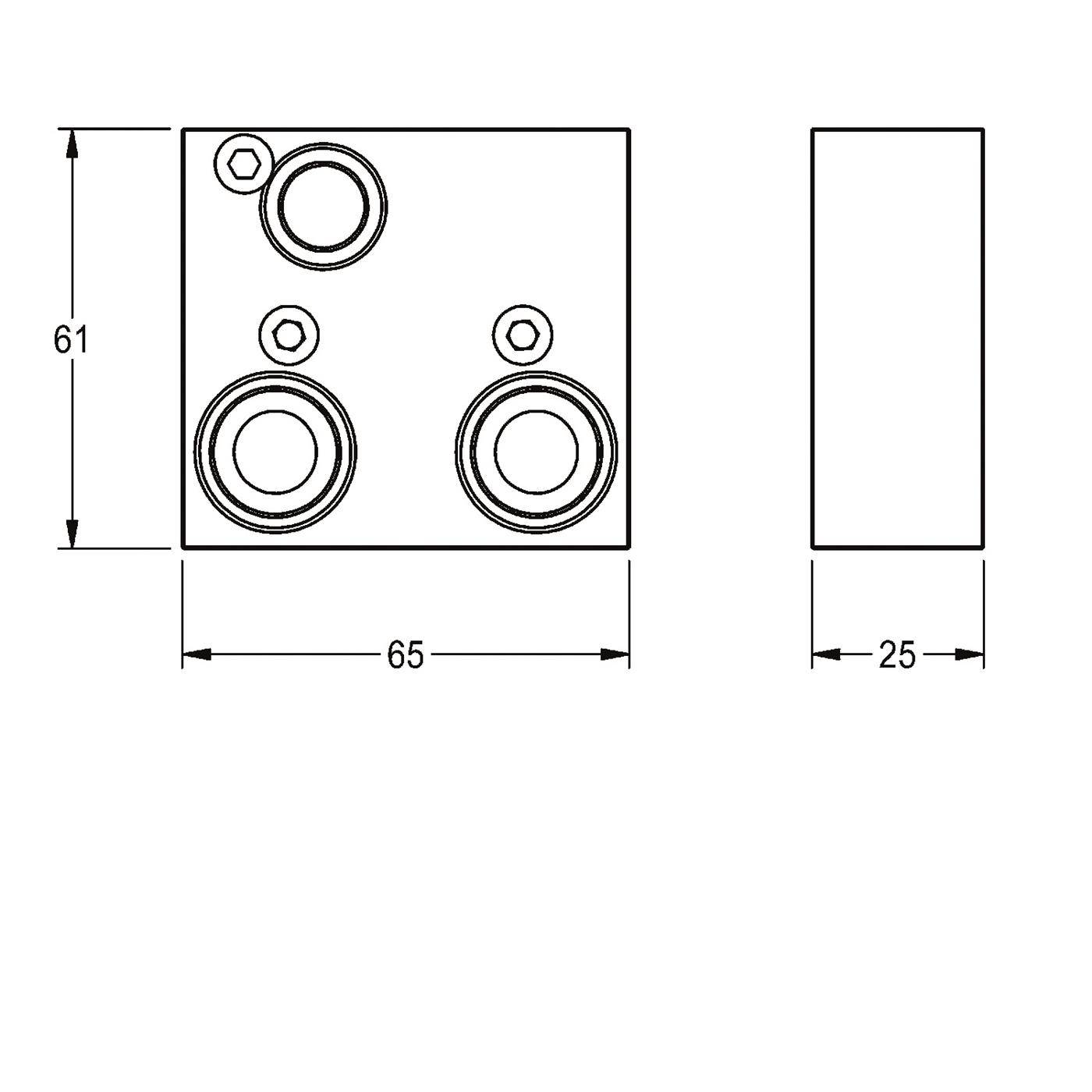 KWC Verlängerungsset, F5, Hydr. U. Elek. Therm-arm, 25 mm