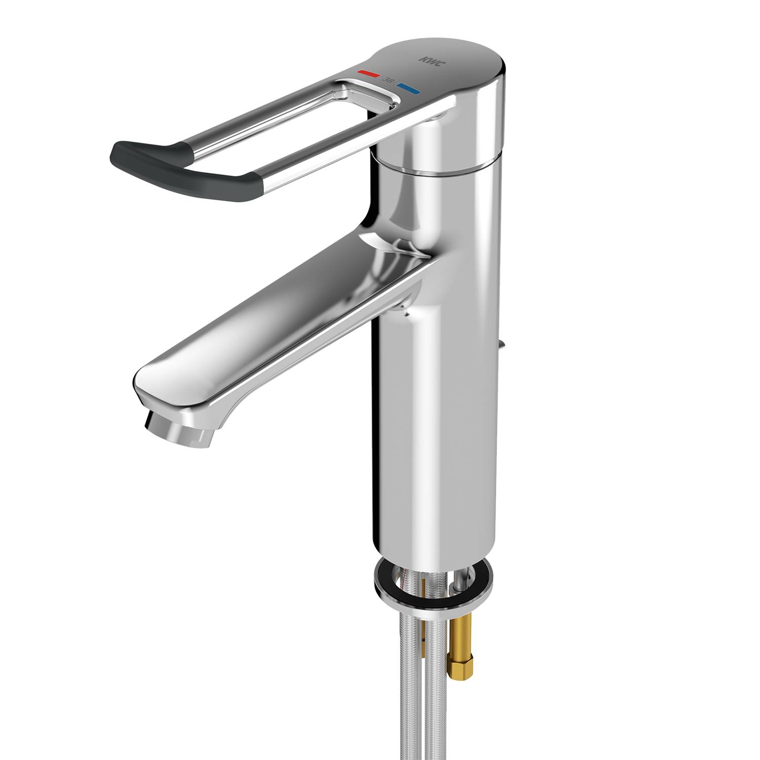 KWC AR Thermostat-Standbatterie, F4, EHM, 135 mm, Hebel 148 mm, Zugstange