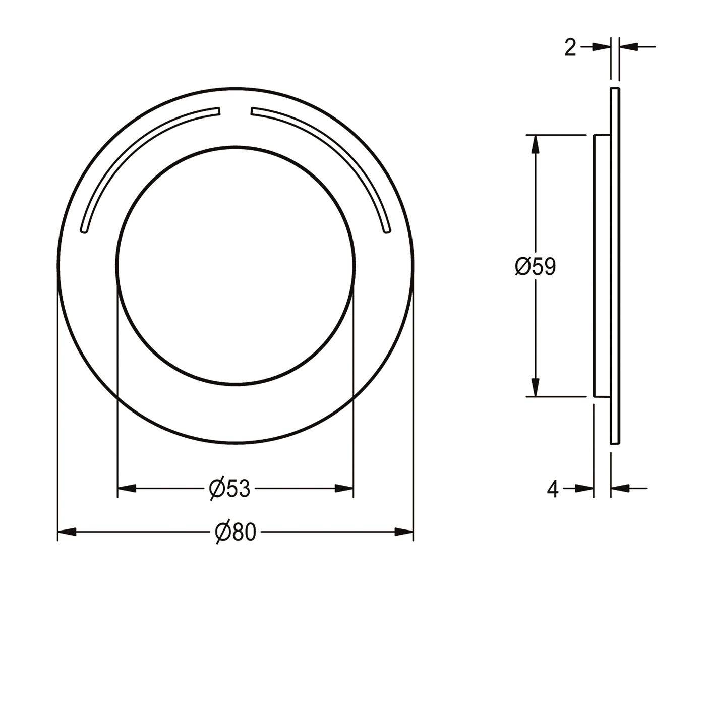 KWC Rosette, F5, Kunststoff, mit Farbmarkierung, 2030068479