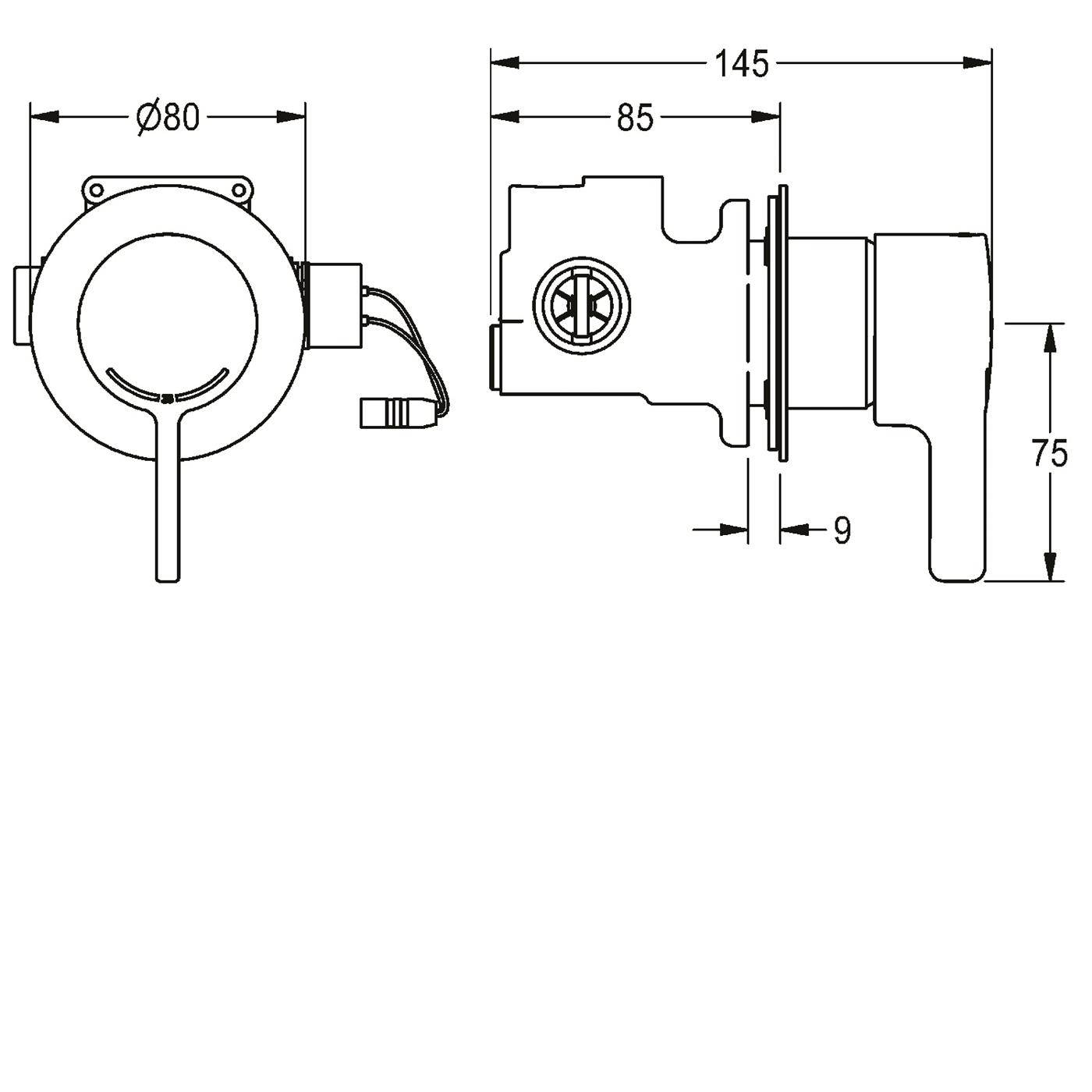 KWC Funktionsblock, F5, EHM, Therm, Magnetventil, Steckanschluss, 2030070004