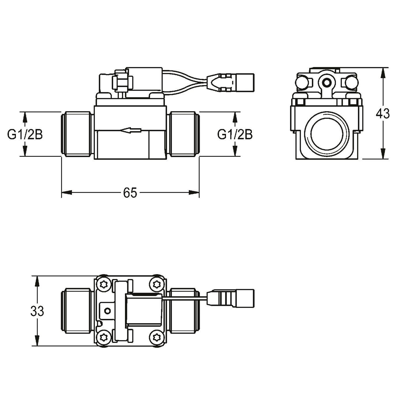KWC Magnetventil, F5, DN7, Bistabil, 6 VDC, 2030070170