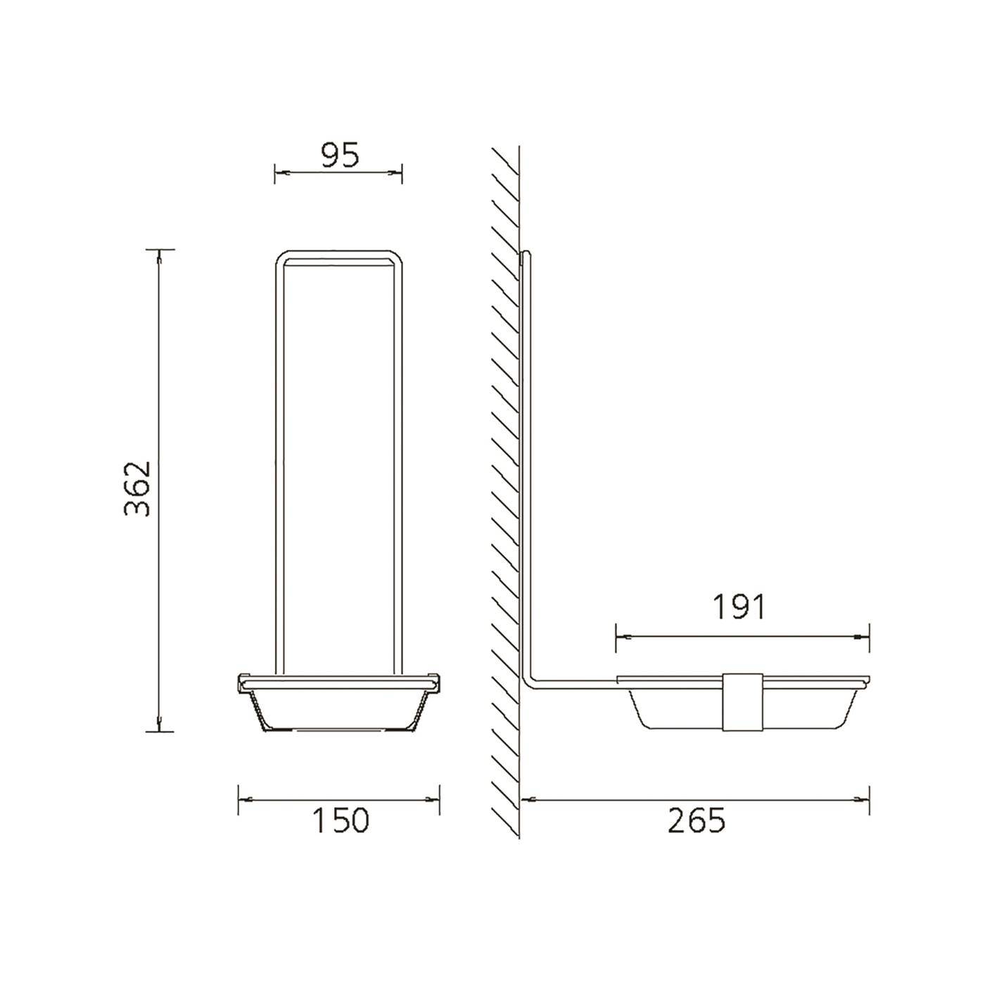 KWC Tropfschale, MEDACRE, Kunststoff, 150x362x265 mm, für Spender 500ml