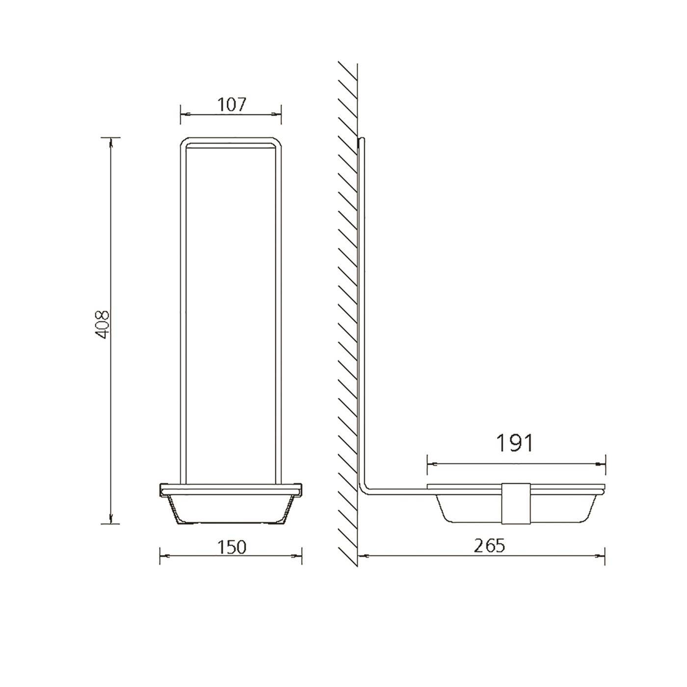 KWC Tropfschale, MEDACRE, Kunststoff, 150x408x265 mm, für Spender 1000ml