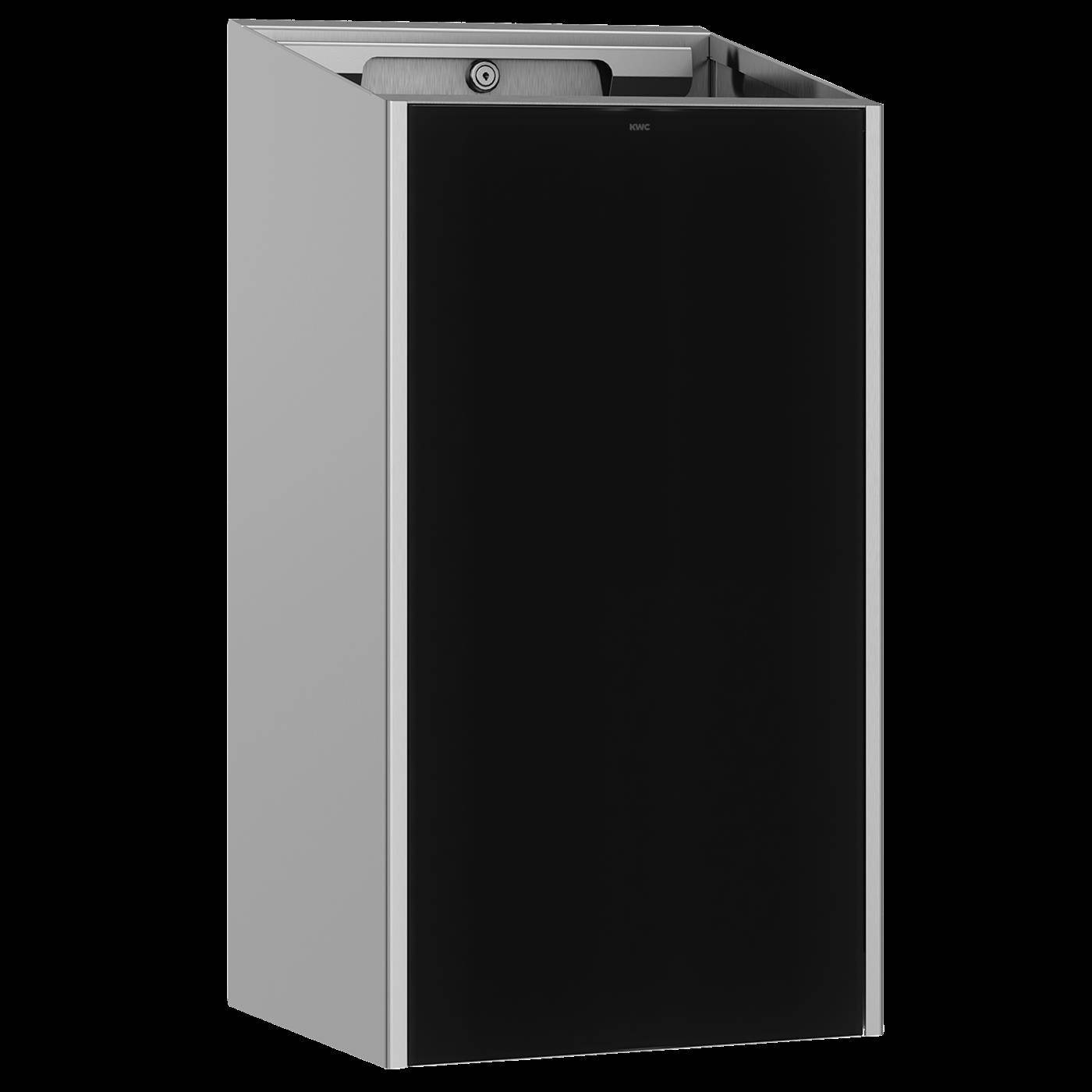 KWC Conteneur à déchets, EXOS, acier inoxydable, AP, 300x572x250 mm, face ESG noire, 30 l