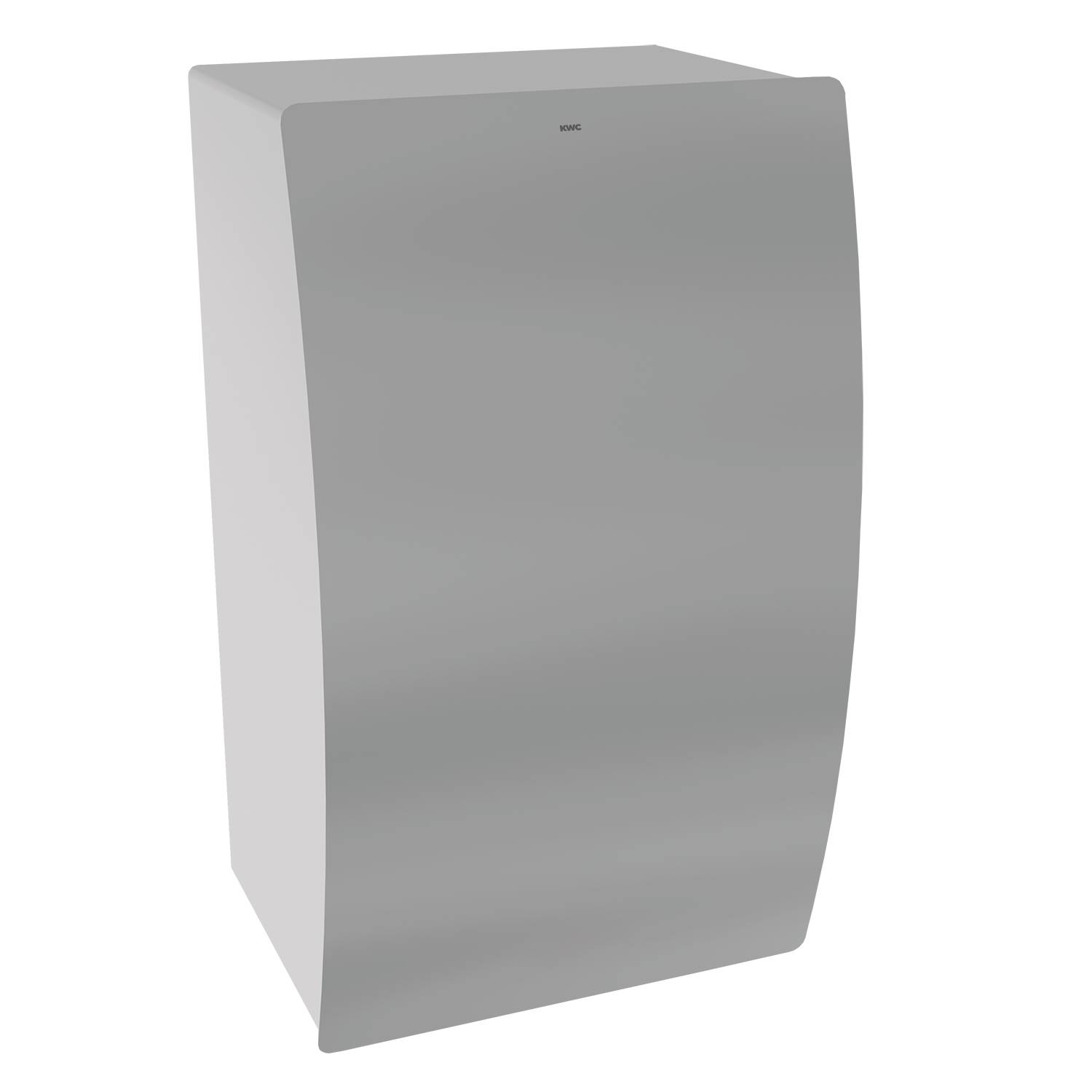 Ein schlanker, hoher Aktenschrank mit glatter, reflektierender Oberfläche vor einem schwarzen Hintergrund. Geeignet für moderne Büroumgebungen.