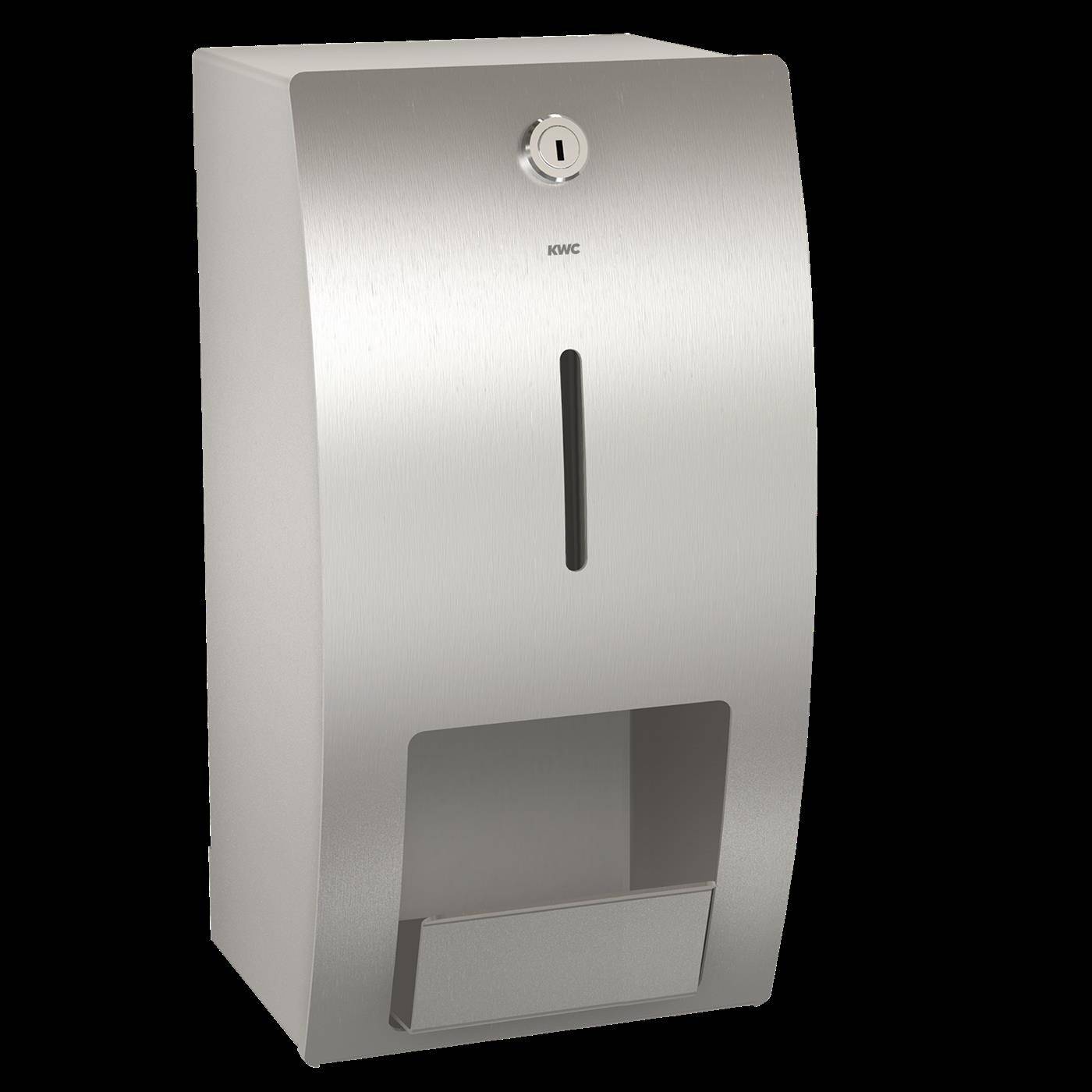 KWC Wc-doppelrollenhalter, STRATOS, Edelstahl, AP, 156x305x141 mm