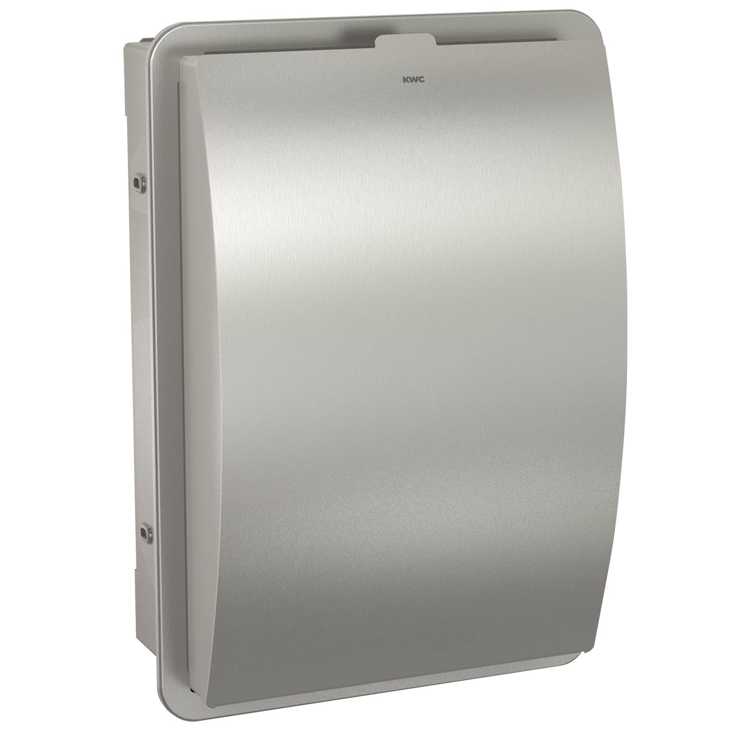 Ein schlanker, silberner Wandhandtrockner mit modernem Design, geeignet für öffentliche Toiletten oder kommerzielle Einrichtungen.