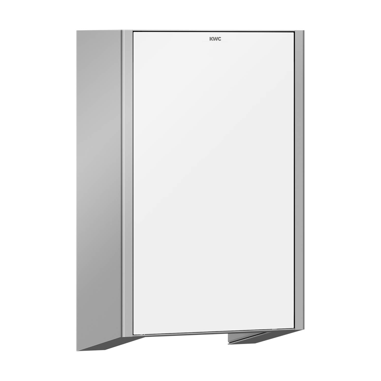 Eine elegante, rechteckige Silber- und Weißbox mit flacher Vorderseite, die einem minimalistischen elektronischen Gerät oder einem modernen Haushaltsgerät ähnelt.