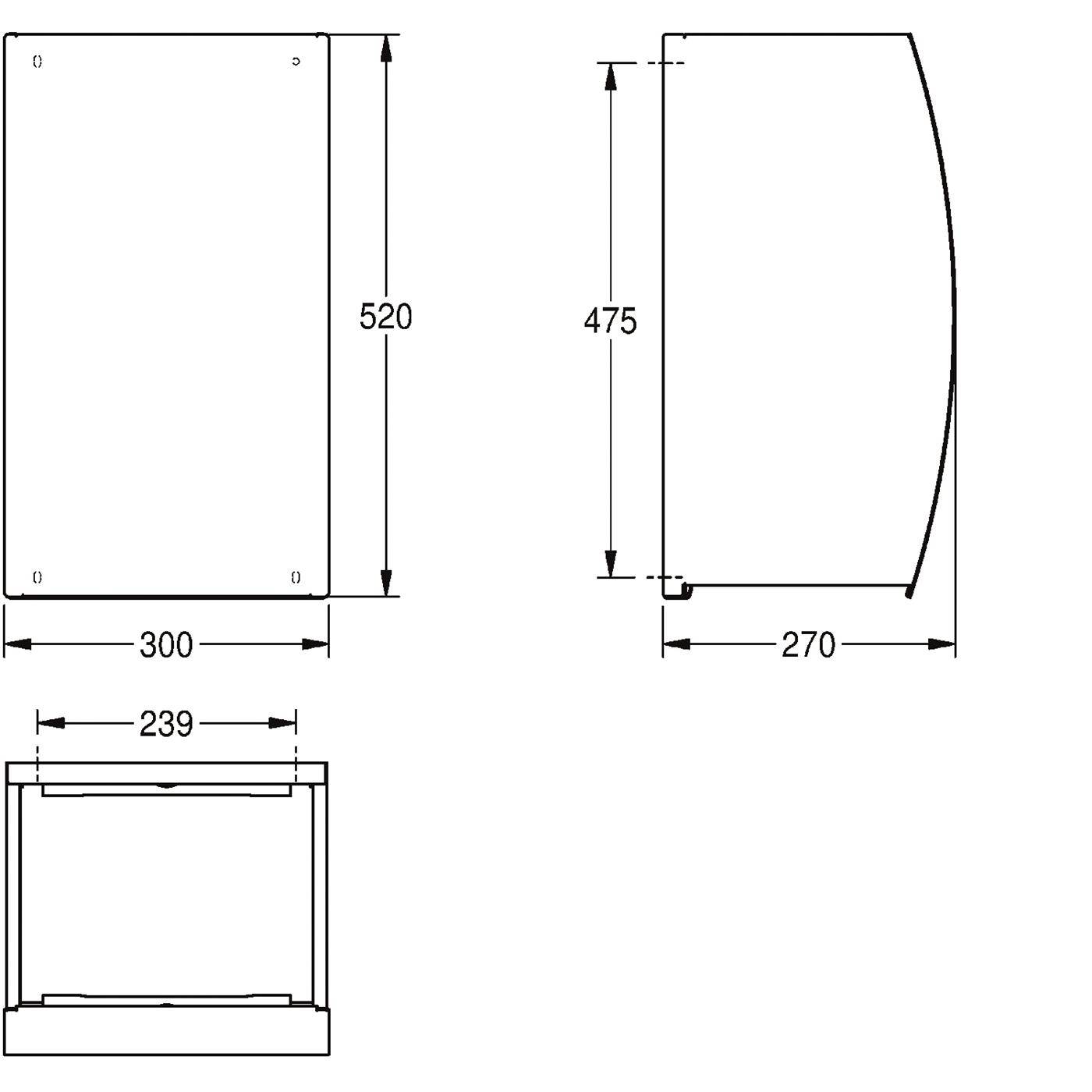 KWC Abfallbehälter, STRATOS, Edelstahl, Aufputz, 300x520x270 mm, 34l