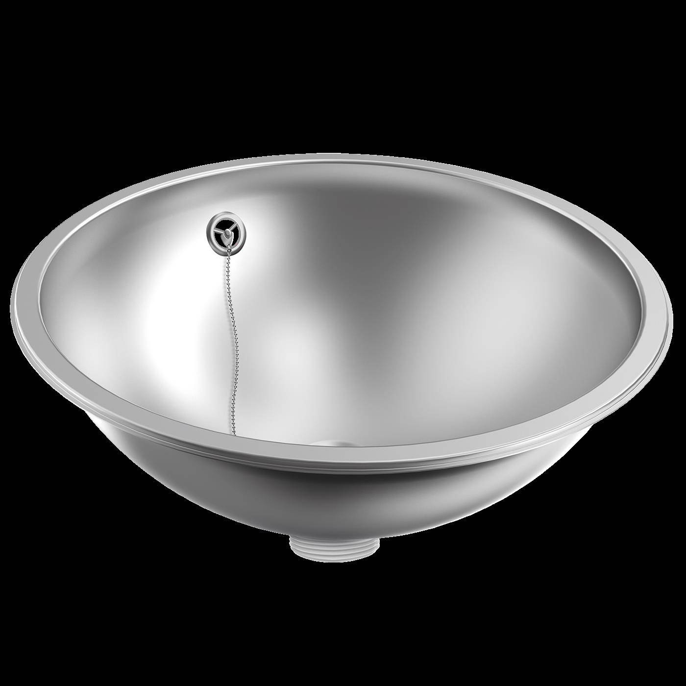 KWC Rundbecken, RONDO, Edelstahl, Sdm, 456x165 mm, Überlauf, Ab-u.überlaufgarn