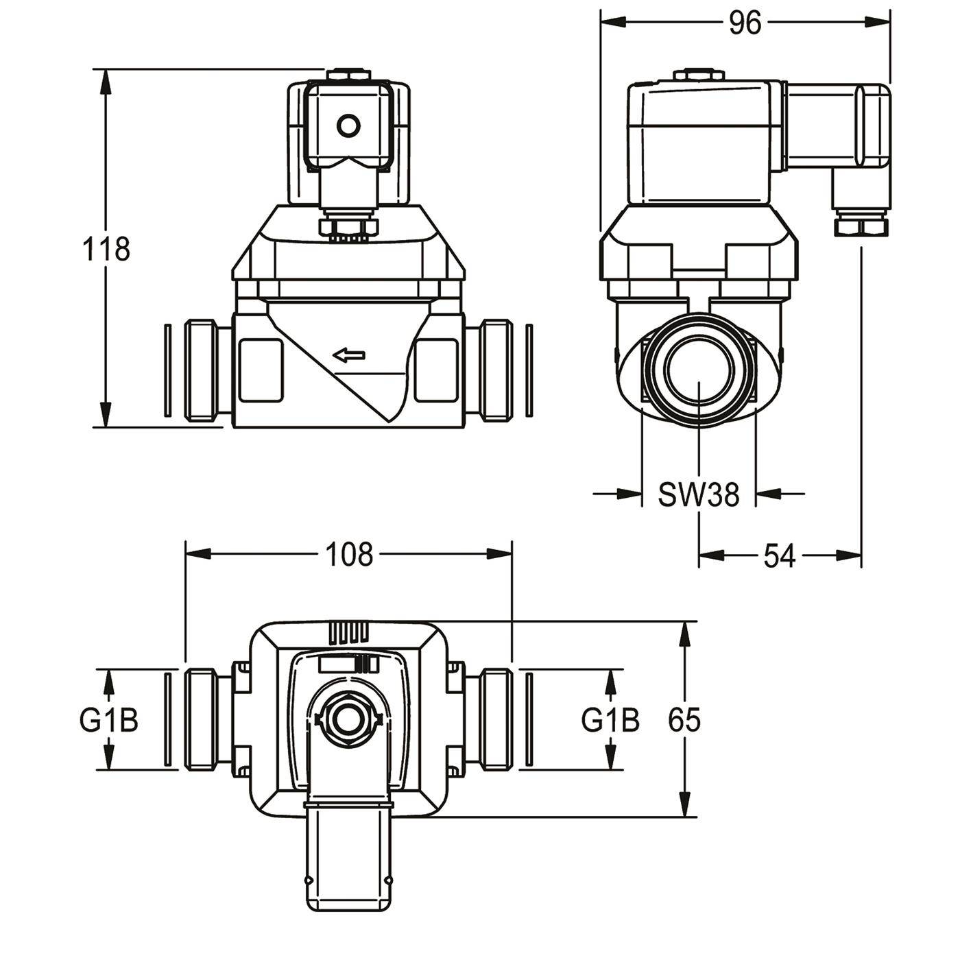 KWC Magnetventil, DN20, 24 VAC, 3600012737