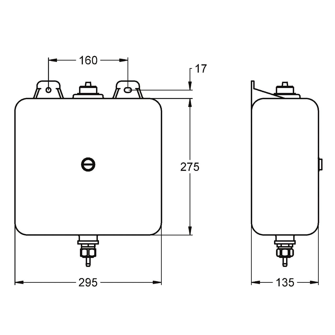KWC Seifentank, All-in-one, Kunststoff, Aufputz, Ca. 4, 5 l, für. Waschplatzeinheit