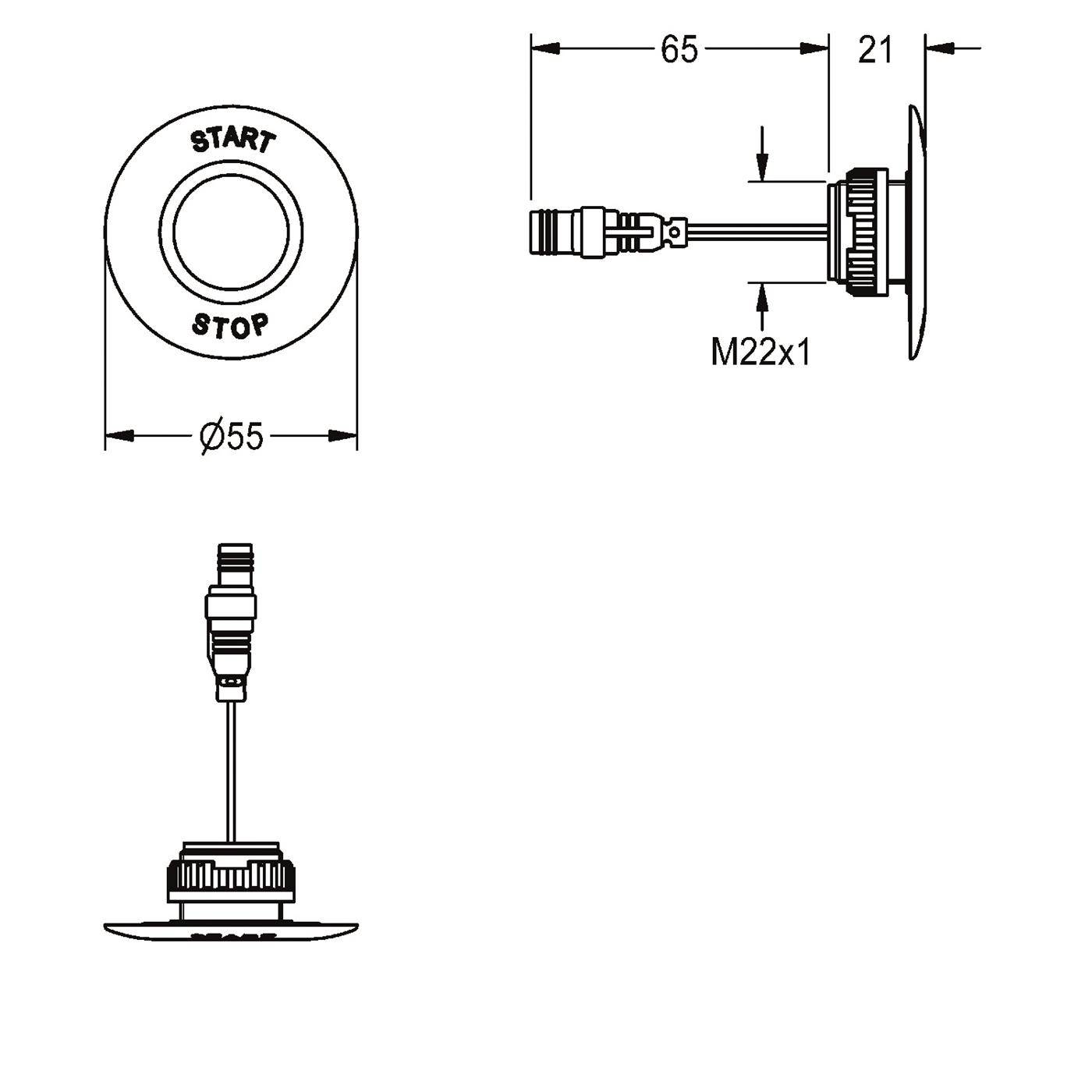 KWC Piezo-taster, A3000open, 2000104441