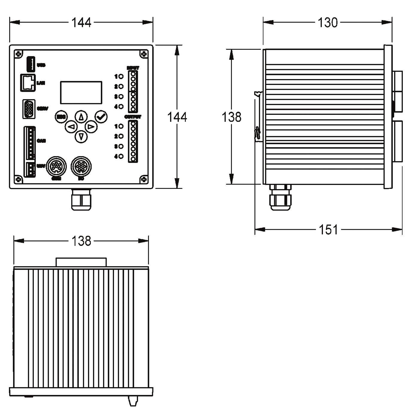 KWC ECC2 Funktionscontroller, A3000open, 230 VAC-24 VDC