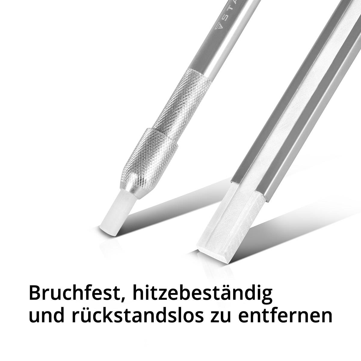 STAHLWERK Schweißerkreide Set 12-teilig, Kreidehalter aus Aluminium, nachfüllbar