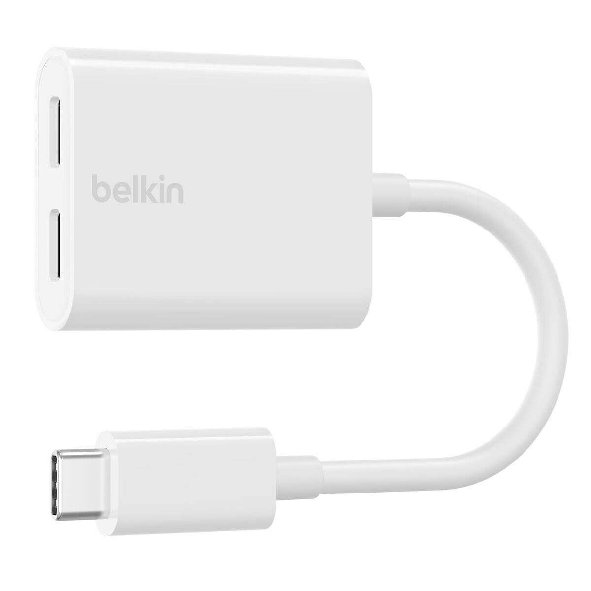 Belkin RockStar USB-C Audio- und Ladeadapter, weiß F7U081btWH
