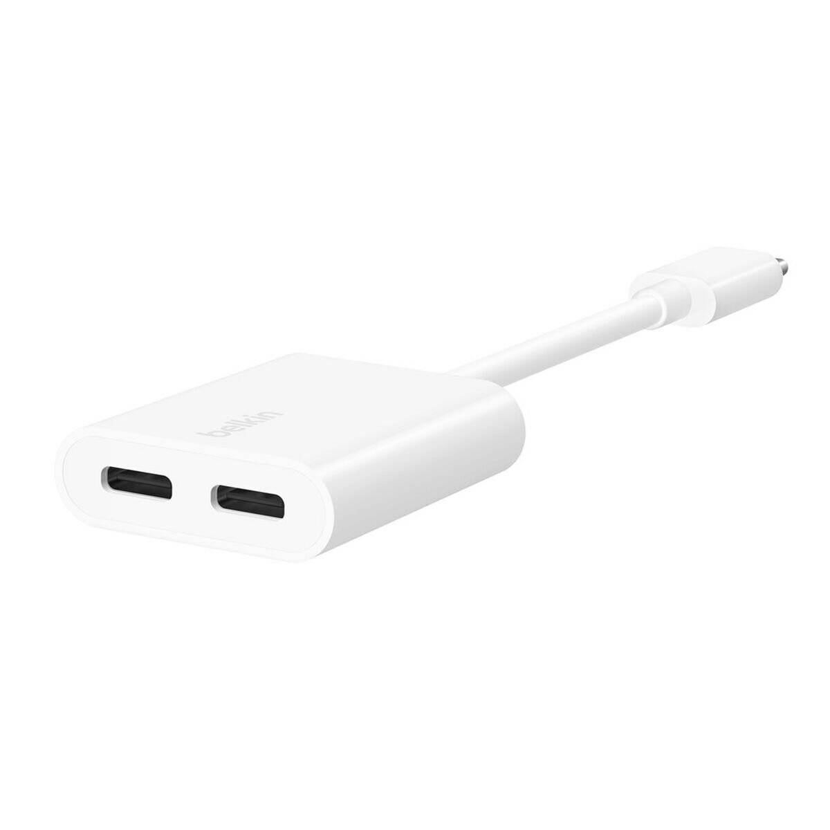 Belkin RockStar USB-C Audio- und Ladeadapter, weiß F7U081btWH