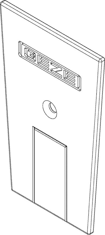 Geze ZT-Stirnabdeckung für Glasklemmplatte,B 45mm 1-flg. Alu naturton elox.