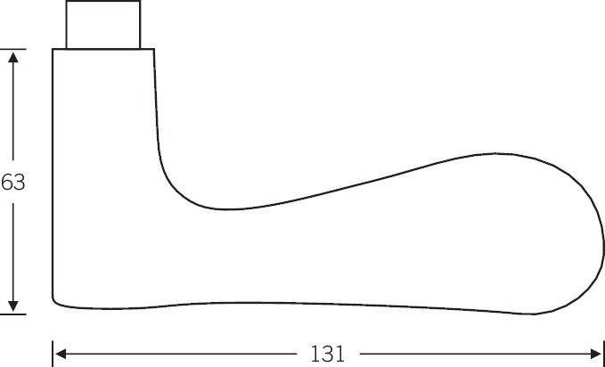 Eine vereinfachte Strichzeichnung eines Gebäudes mit einer langen, gekrümmten horizontalen Erweiterung, die in der Nähe der Nummer „131