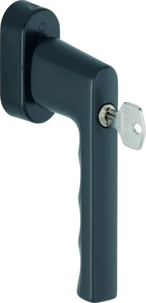 Hoppe DK-Fenstergriff, abschließbar, Hamburg 0700S/UD9020, 7/32-42, F 9714M