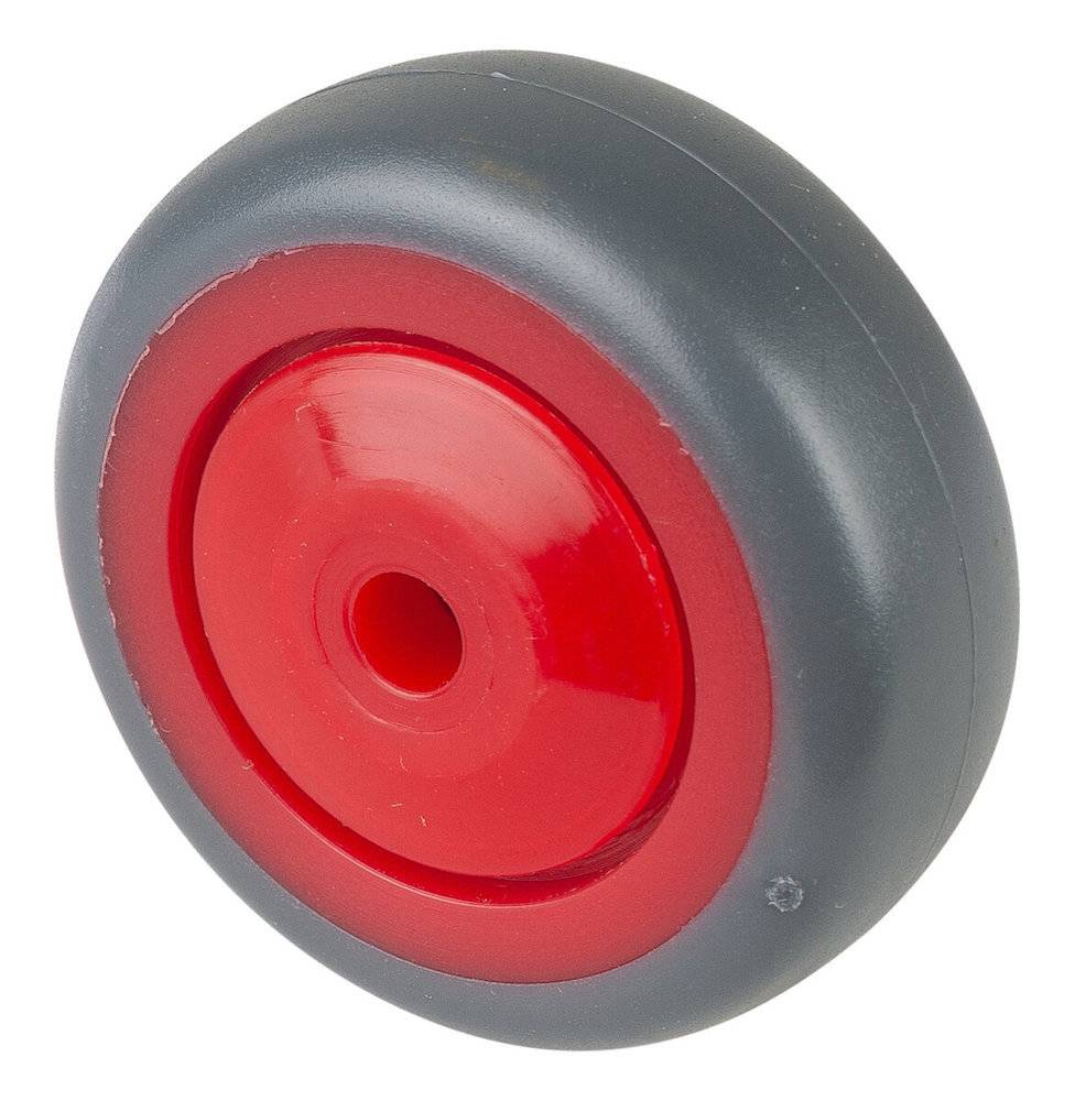 BS-R Gummirad, Rad Ø 50, grau Achse Ø 6 mm, Tragkraft 50 kg