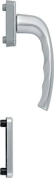 Hoppe FTT-Halbgarnitur, PZ, New York 0810/U10/962PNS, N 10, ALU naturfarbig