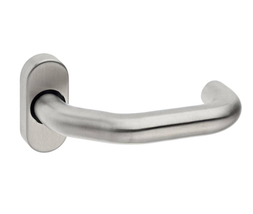 Format Rahmen-Rosettendrücker U-Form gekröpft 8mm Rohrmaterial ER matt