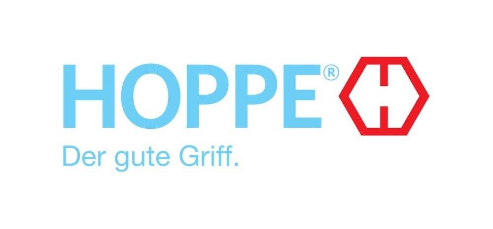 OPPE Authentische Griffe.' Logo mit rotem Diamantsymbol auf der rechten Seite.