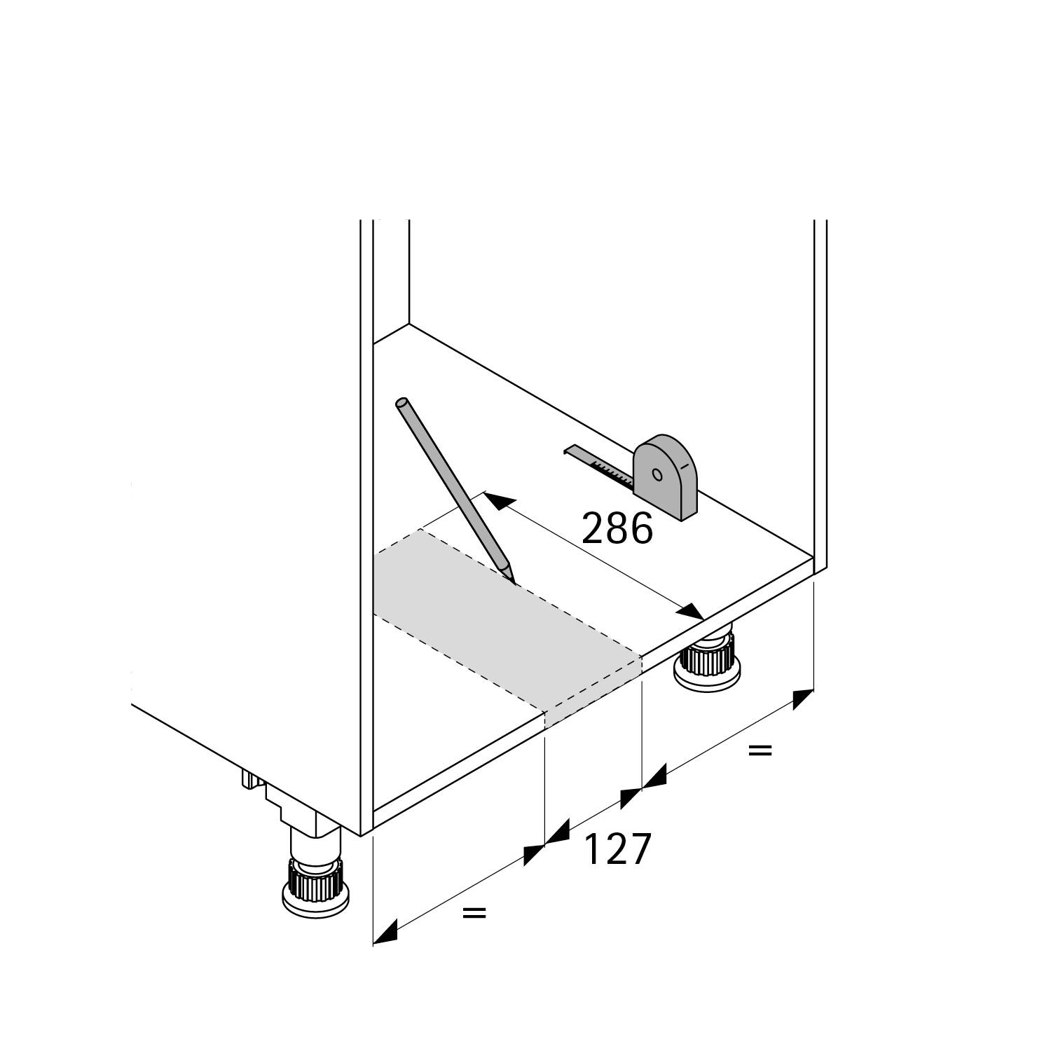 Elektronisches Öffnungssystem Libero 127x286x28mm Kst. weiß