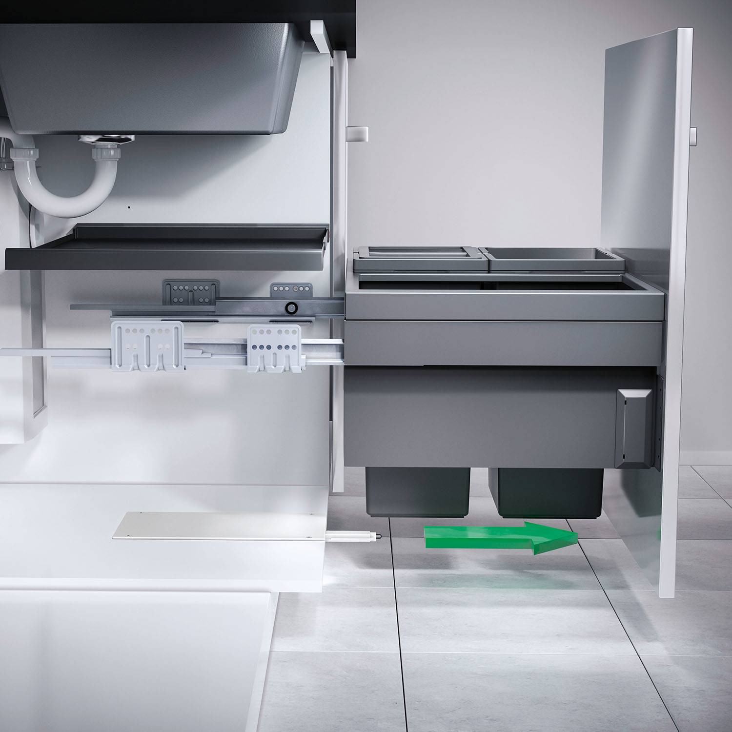 Elektronisches Öffnungssystem Libero 127x286x28mm Kst. weiß