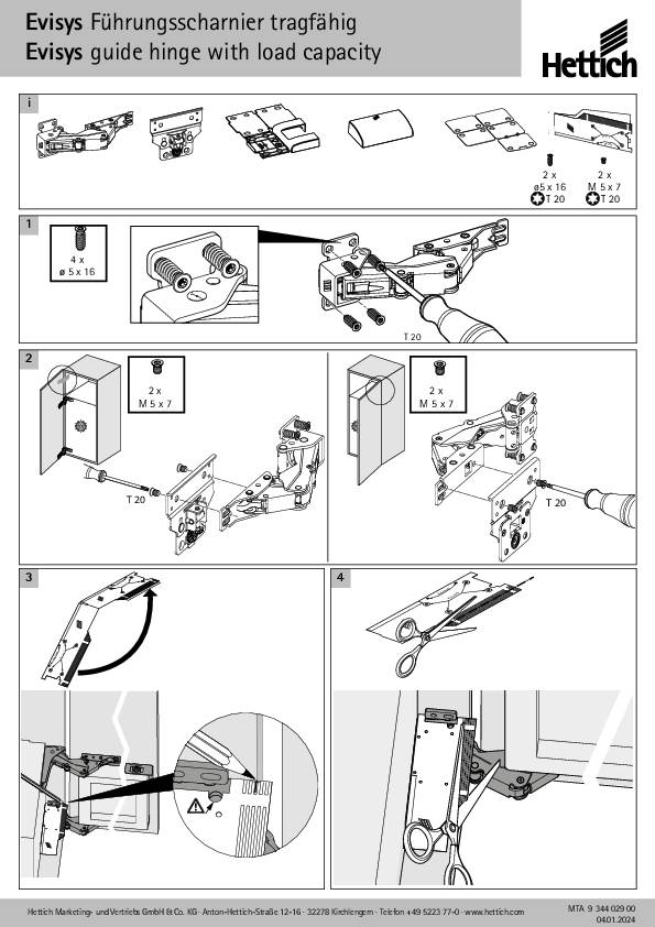 Evisys Abdeckkappen Set weiss RAL9003