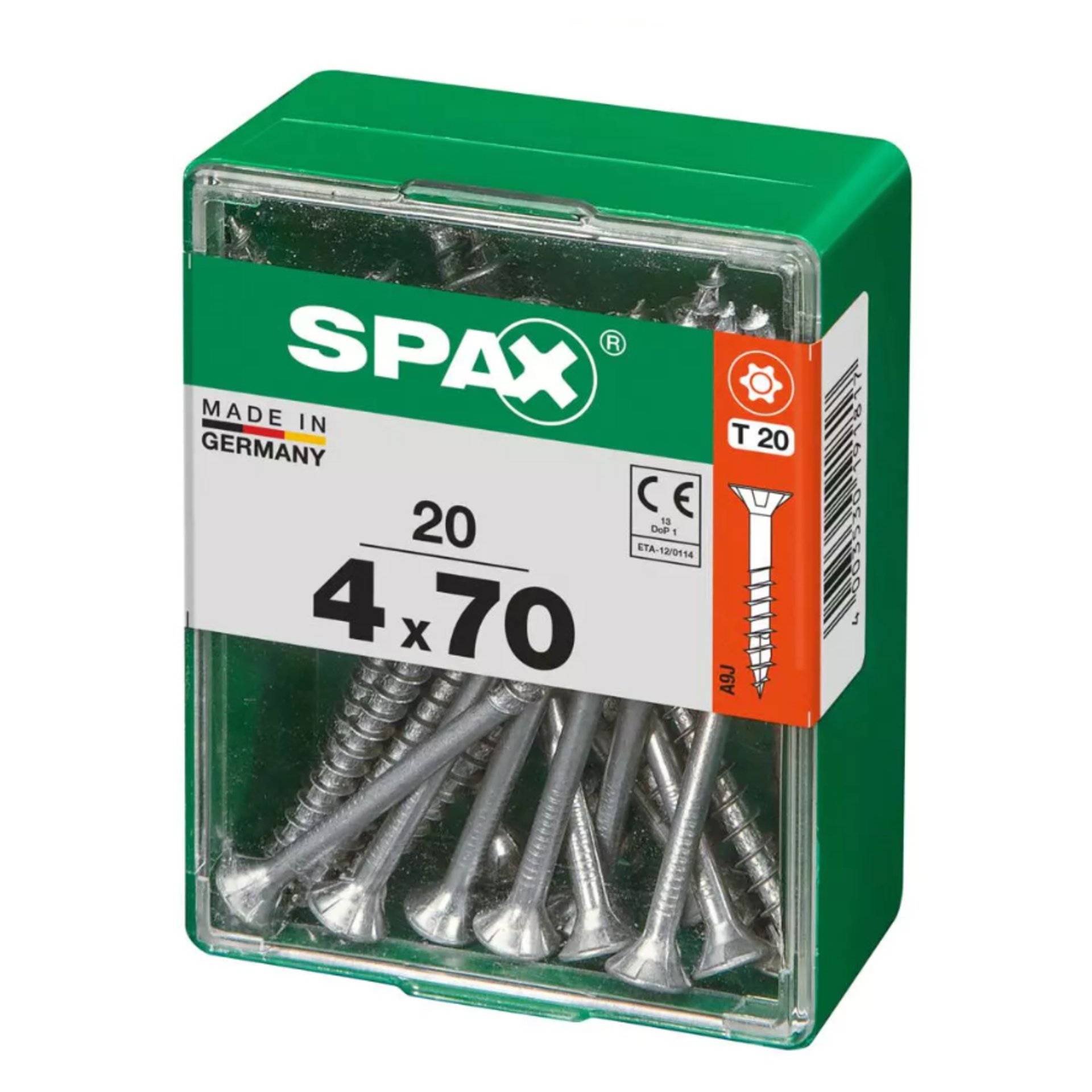 Schachtel Spax-Schrauben mit Aufschrift „Made in Germany