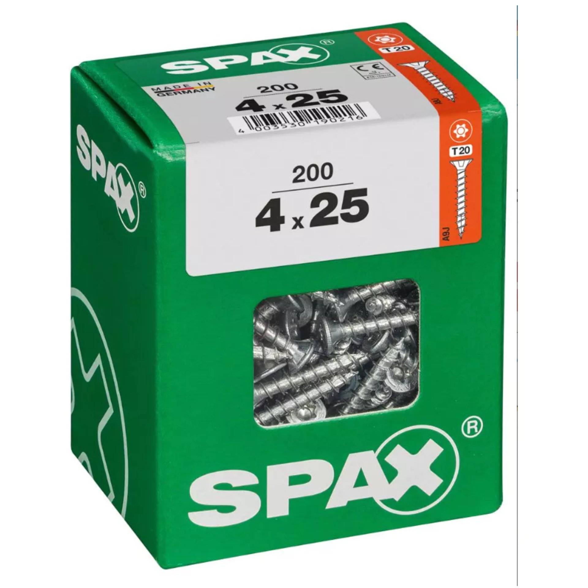 Grüne Box mit „SPAX