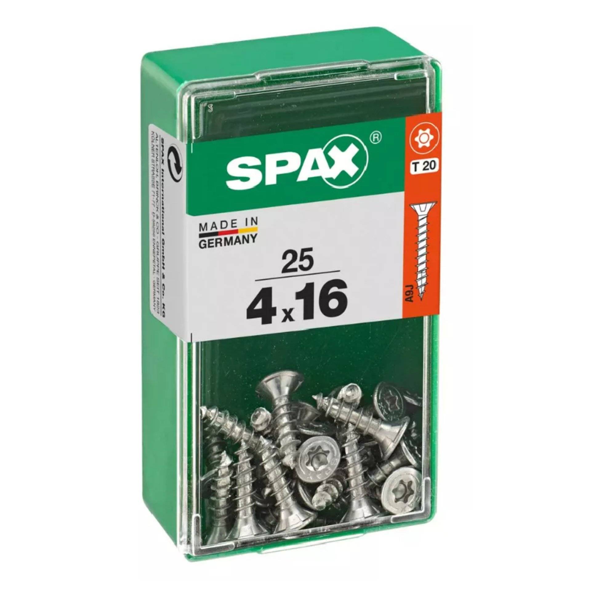 Eine Schachtel SPAX-Schrauben mit der Aufschrift „Made in Germany