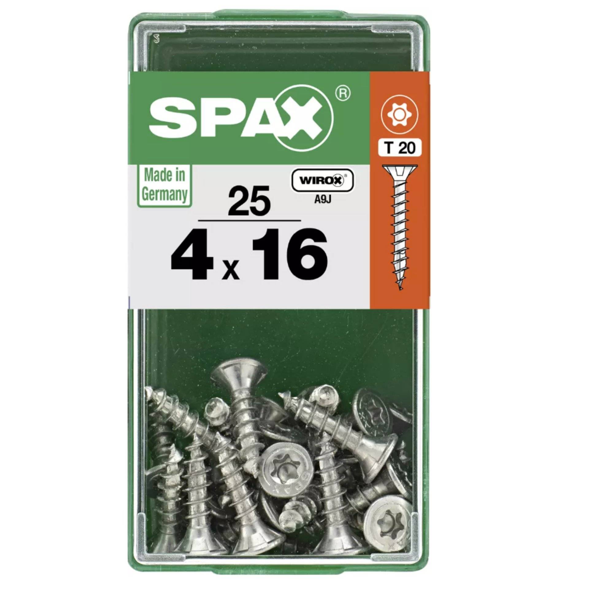 Eine Schachtel SPAX-Schrauben mit der Aufschrift „Made in Germany