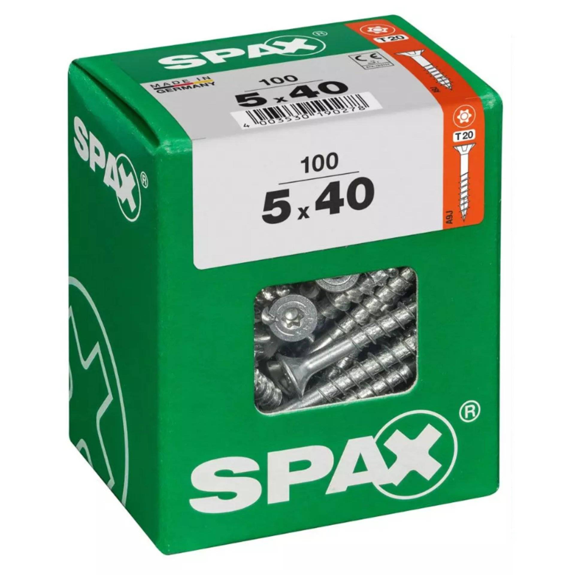 Spax 5x40 Universal Senkkopf T-STAR plus TGW WIROX A9J 5x40 L 100
