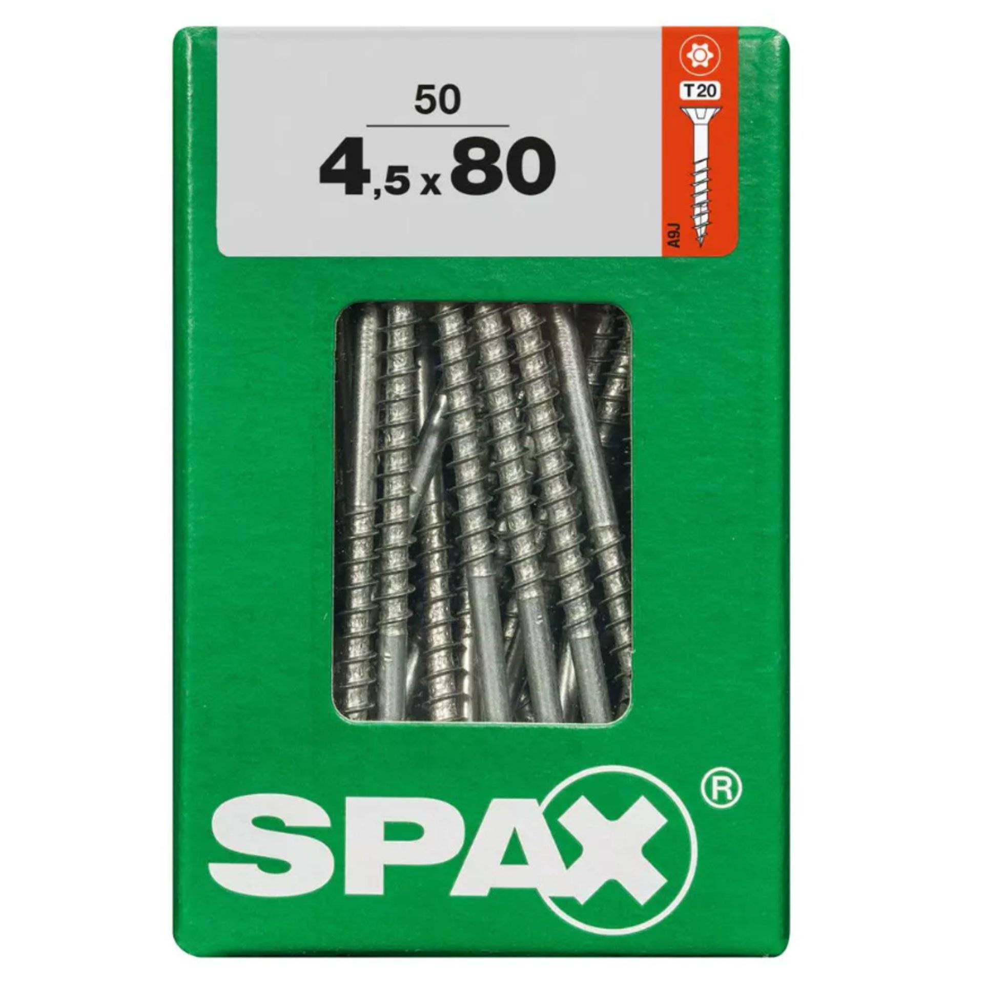 Grüne Schachtel mit „SPAX