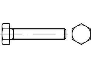 Strichzeichnung eines langen, schmalen zylindrischen Objekts, möglicherweise ein Rohr oder Stab, mit einer sechseckigen Endkappe.