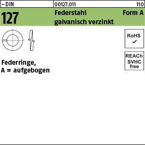 Reyher Federringe DIN 127 Federst. A 10 galv. verzinkt (100)