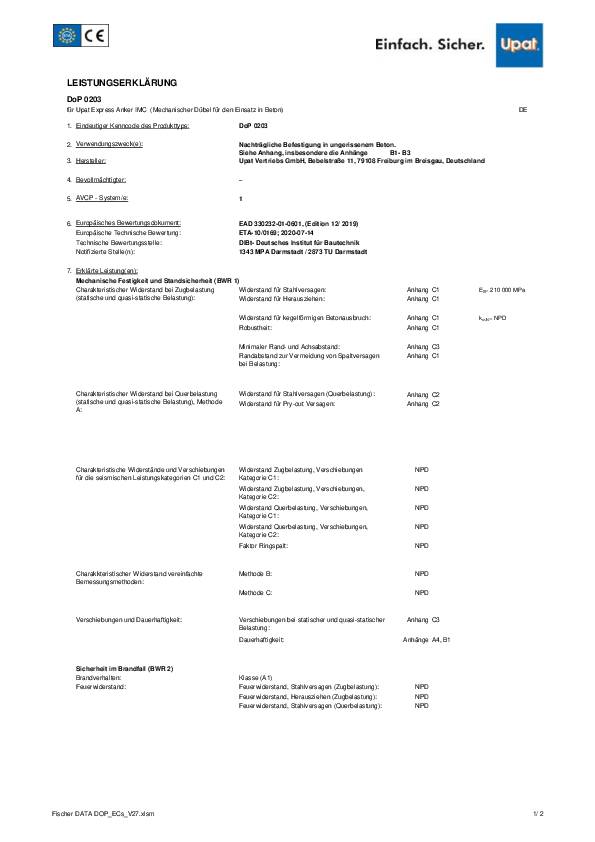Upat Expressanker IMC 10/30/105 R