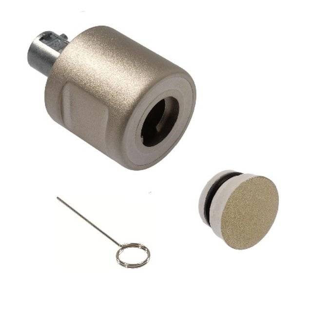 BMB Zylinder Drehgriff links, bis TS=22 mm, matt vernickelt