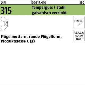 Etikett mit Text „Temperguss / Stahl galvanisch verzinkt