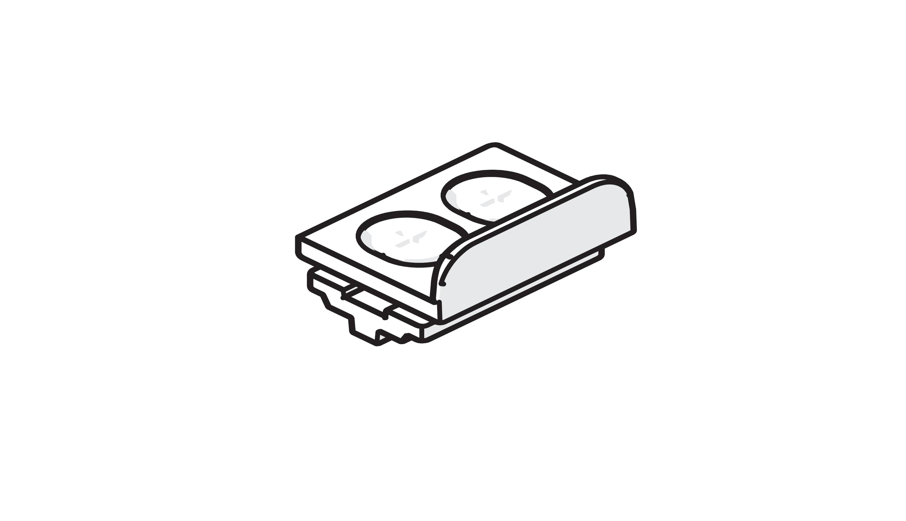 Hawa Schliessblech Edelsaht A4 zu Zugfalle nach innen faltend