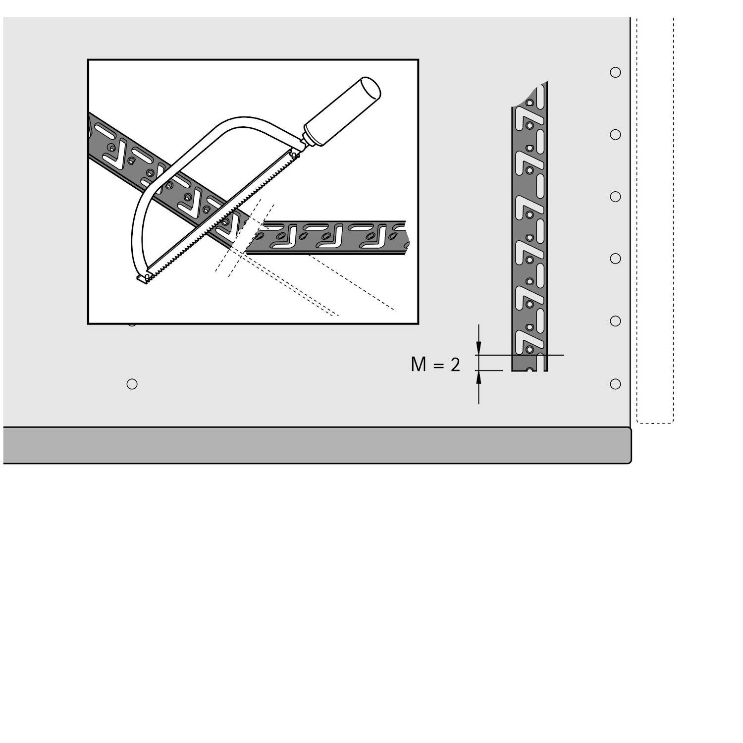 Verriegelungsstangen-Sets Stop Control, Länge HE 7,5 + 1, rechts