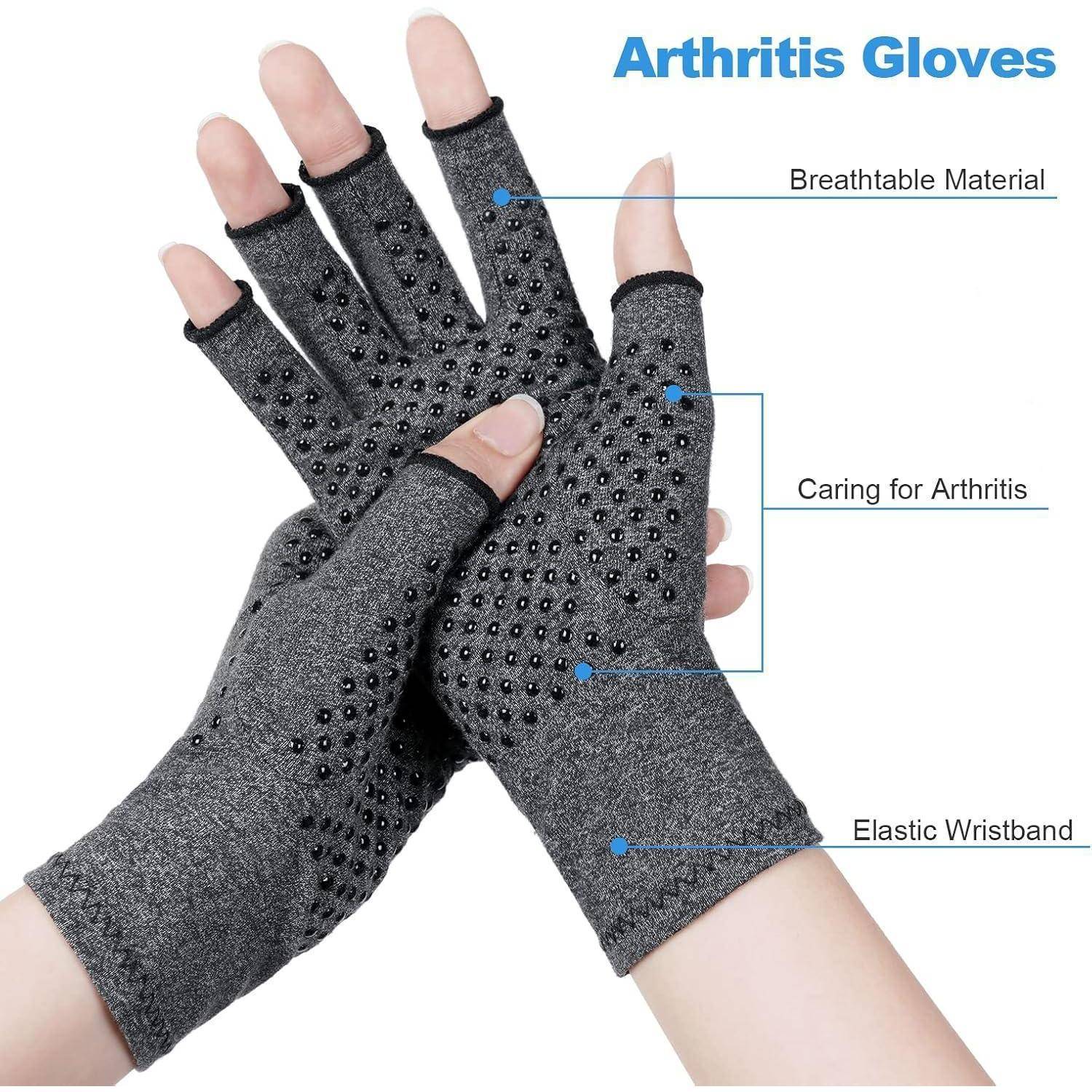 Arthritis Kompressionshandschuhe Fingerlose für Schmerzlinderung