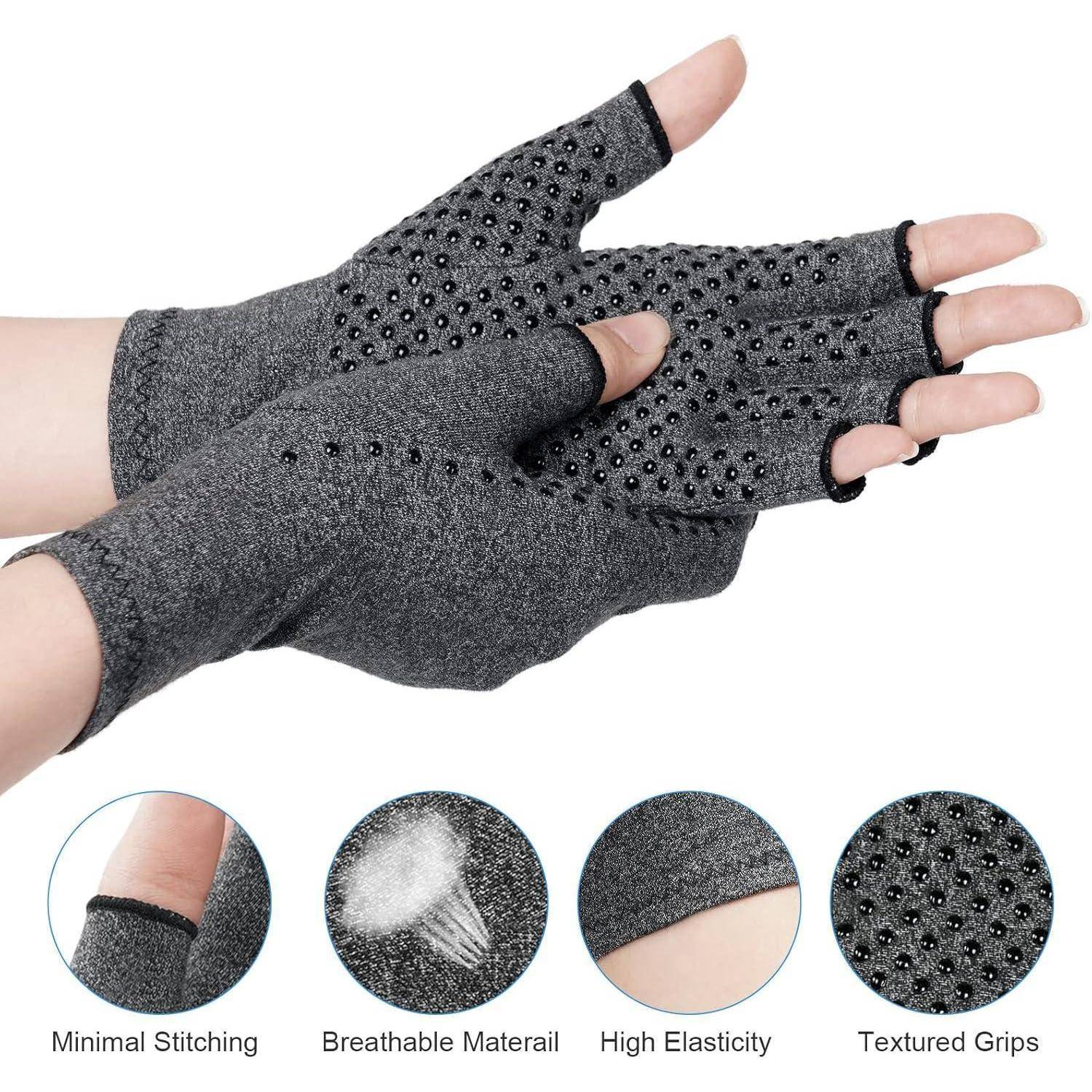 Arthritis Kompressionshandschuhe Fingerlose für Schmerzlinderung
