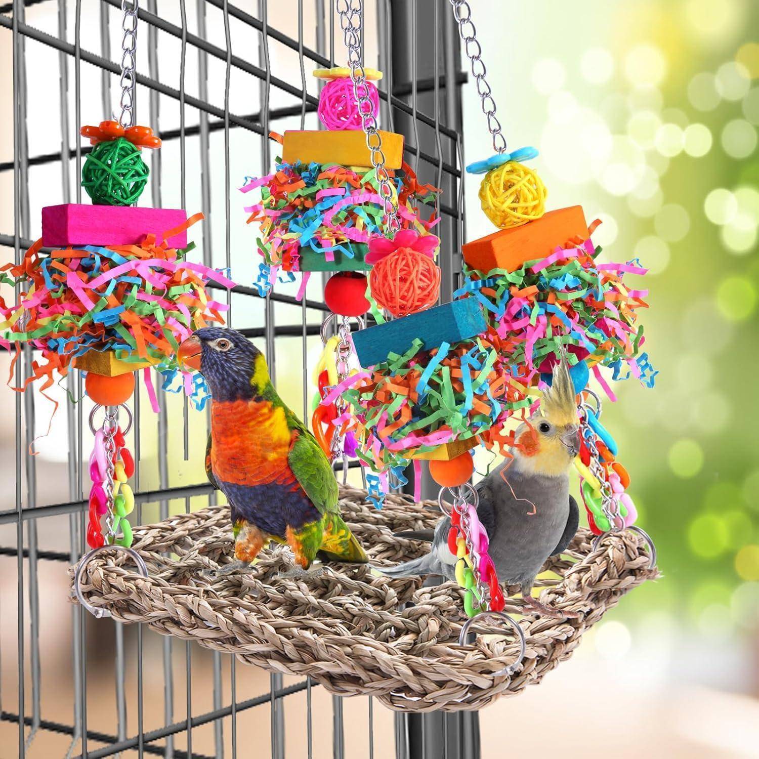 Vogelspielzeug Seegras Hängematte Barsch Schaukel Lovebirds Sittiche