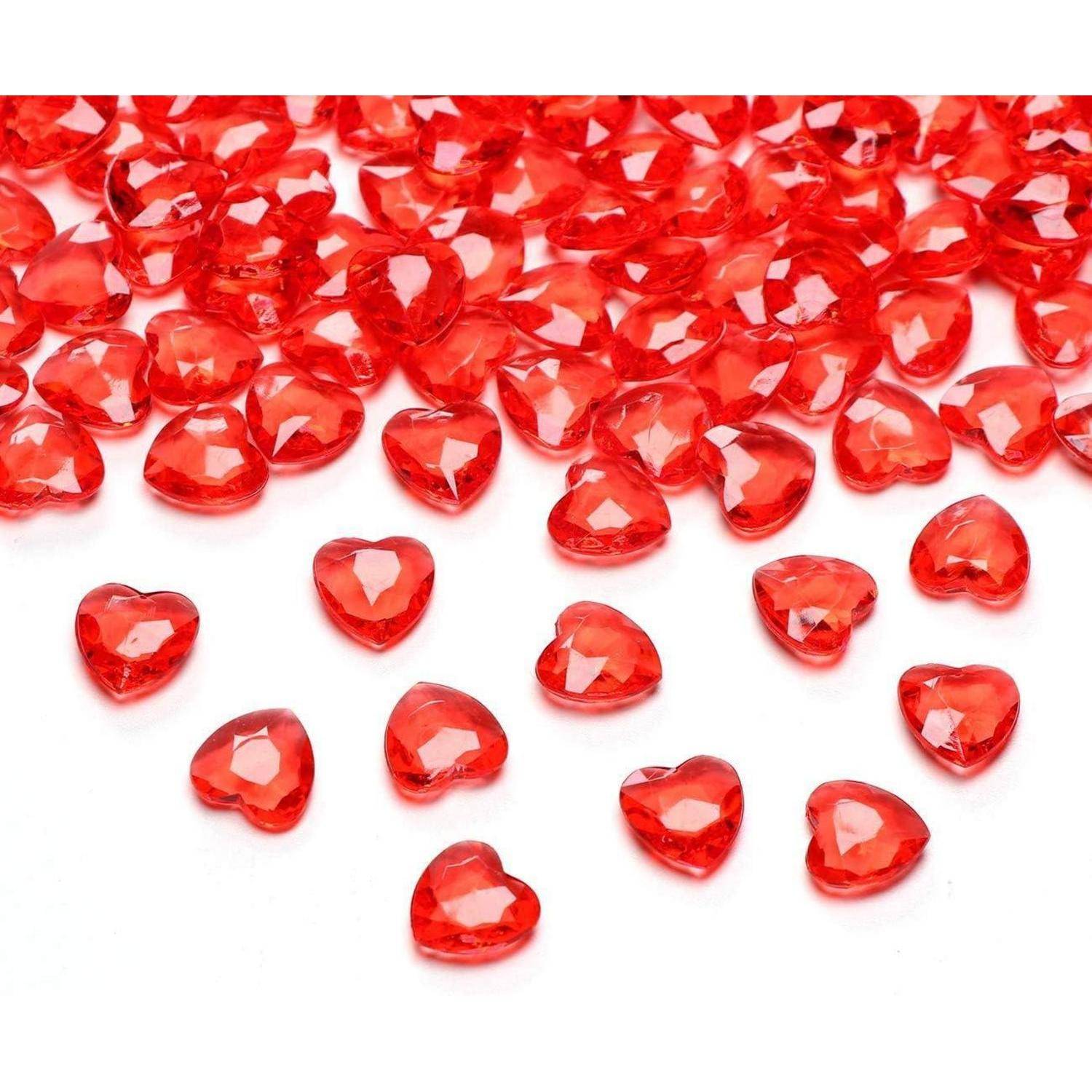 500 Stück 12mm Rote Diamantkristalle Streudeko Hochzeit DIY